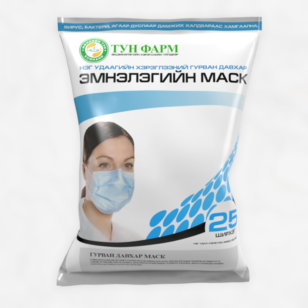 Нэг удаагийн маск цагаан №1