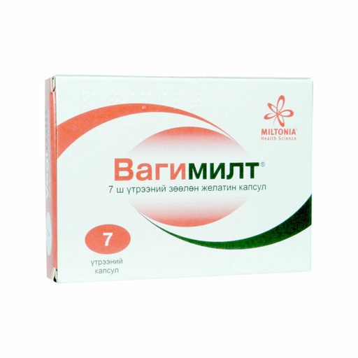 [103937] Вагимилт 100мг+100мг №7 Капсул, желатин бүрхүүлтэй  - SOFTGEL HEALTHCARE PVT LTD