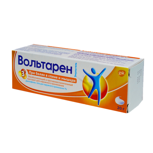 [104035] Волтарен эмульгель 1%-20гр №1 Гель
