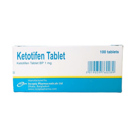 [106630] Кетотифен 1мг шахмал Incepta №100 Шахмал - Incepta Pharmaceuticals Limited