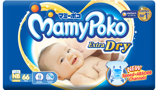 [501816] Хүүхдийн живх Mamy poko 2-5кг Unisex NB №66 - Unicharm Corporation Mamypoko