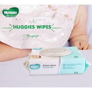 [503181] Сальфетка Нойтон Huggies Aloevera Blue №64 - Kimberly-Clark Corporation - Huggies