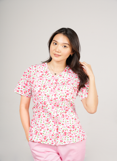 [503739] Мэс заслын хослол, эмэгтэй-Ягаан цэцэгтэй /Товчтой энгэртэй/ - Мөнхийн тун ХХК